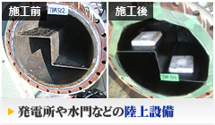 発電所や水門などの陸上設備